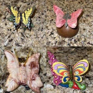 Colorful Butterfly Figurine Set